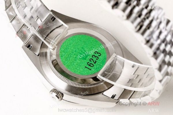 Swiss Replica Rolex Datejust N9 904L SS Silver Micro Dial Watch 39mm 6