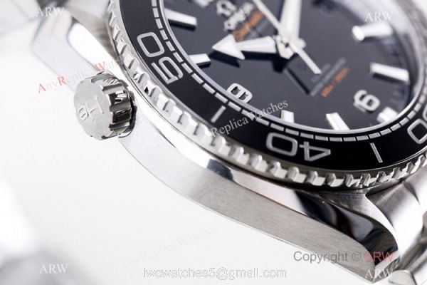 (VS) Omega Seamaster Super Clone Watch Planet Ocean 600M Ss Black Ceramic 43.5mm 6
