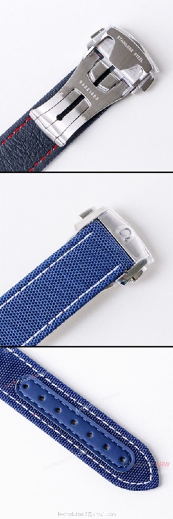 (VS)Swiss Copy OMEGA Seamaster Aqua Terra RYDER CUP Watch Blue Leather Strap 6