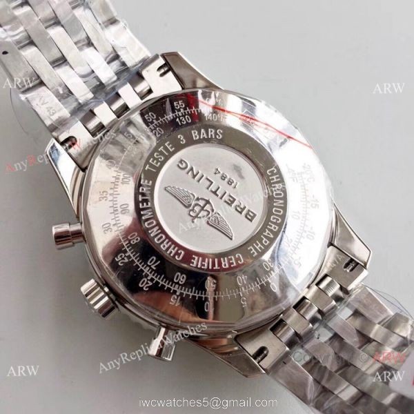 JF Factory Breitling Navitimer 01 Chronograph Copy Watch Stainless Steel Black Dial 6