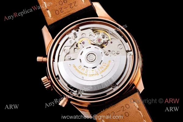 JF Factory Breitling Navitimer 01 Watch Rose Gold White Dial 6