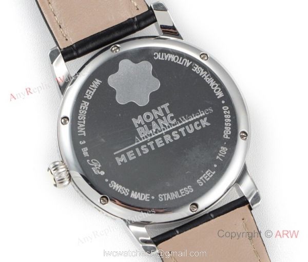 Mont blanc Knock off Star Legacy Moon phase Black Dial Watch Swiss 1:1 Fake Montblanc 6