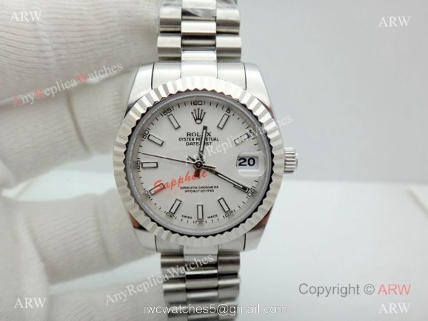 Stainless Steel Datejust Rolex Presidential Replica Watch 31mm Midsize 6