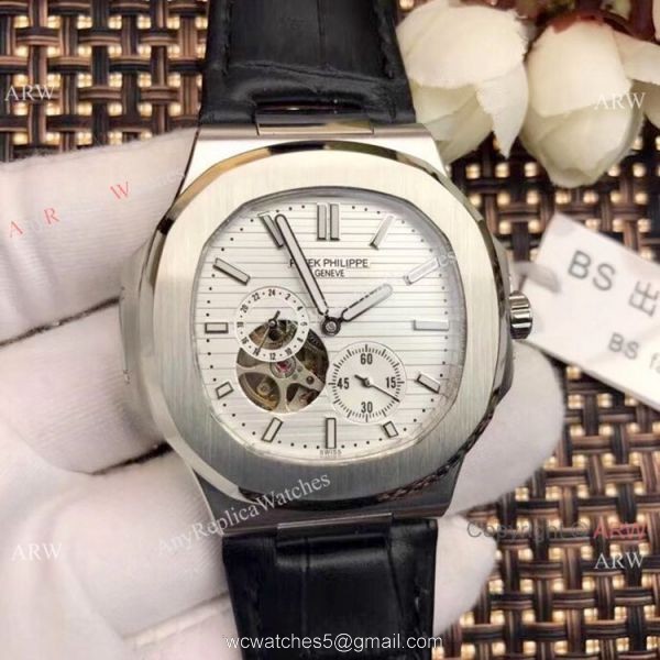 Replica Patek Philippe Tourbillon Nautilus Stainless Steel Watches 42mm 6