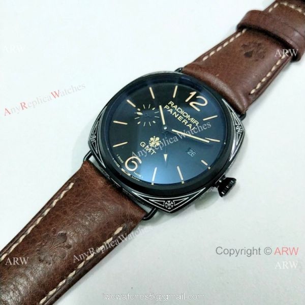 New Style Copy Panerai Radiomir Firenze Black Case Watch 45mm 6