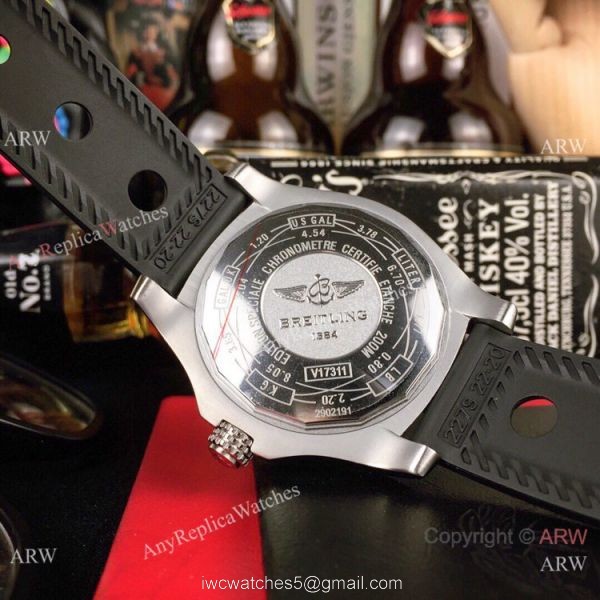 New Copy Breitling Avenger II Seawolf 43mm Watch White Dial Rubber Strap 6