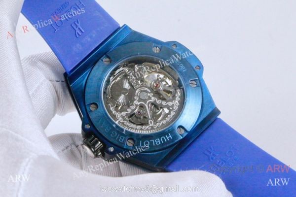Best Imitation Watches From China New Hublot Big Bang Blue Skeleton Watch 6