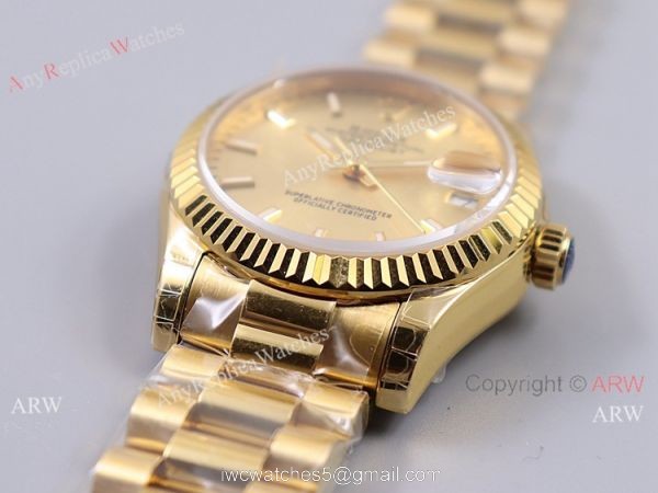 (TW Factory) Rolex Datejust 31mm Midsize Watch Yellow Gold President 6