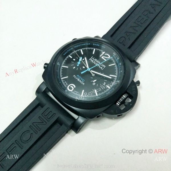 2019 Copy Panerai Luminor PCYC Flyback Automatic Black Watch PAM788 6
