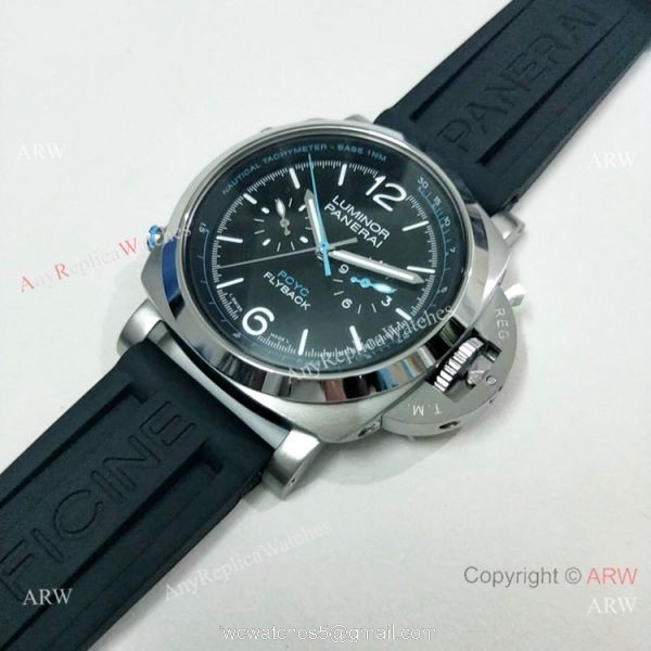 2019 Copy Panerai Luminor PCYC Flyback PAM764 Watch SS Green Marker 6