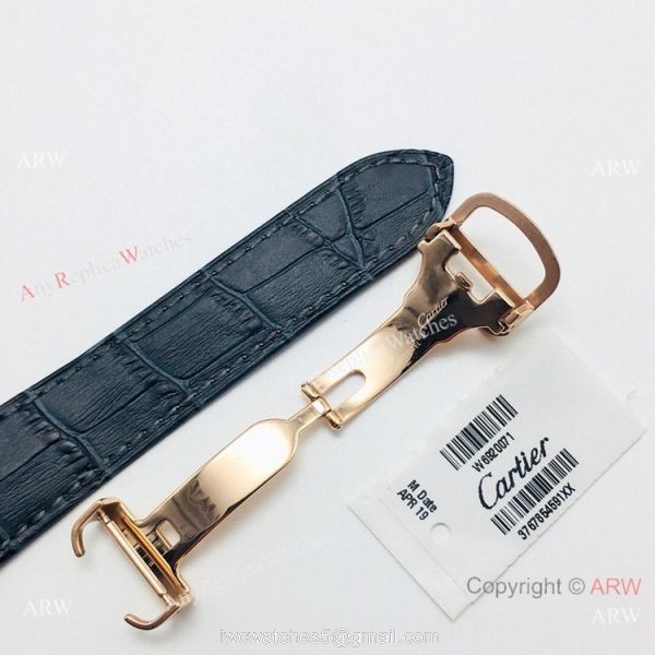 (GB) Swiss Replica Cartier Santos de Watch Two Tone Rose Gold White Dial 6