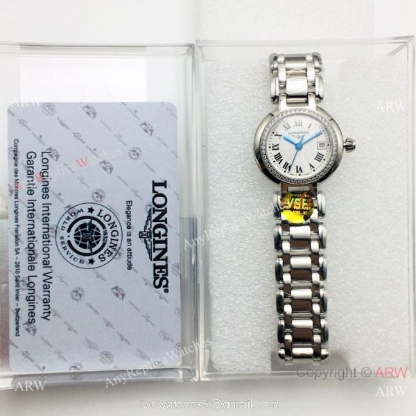 (VS) Swiss Grade Longines PrimaLuna Stainless Steel Ladies Watch 6