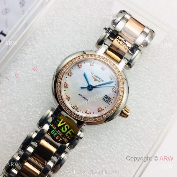 VSF Best Replica Longines PrimaLuna Watch Two Tone Rose Gold 6