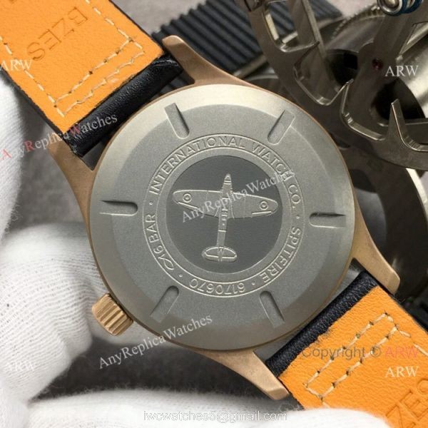 Swiss Replica IWC Big Pilots Spitfire 9015 Watch Bronze Case Brown Dial 6
