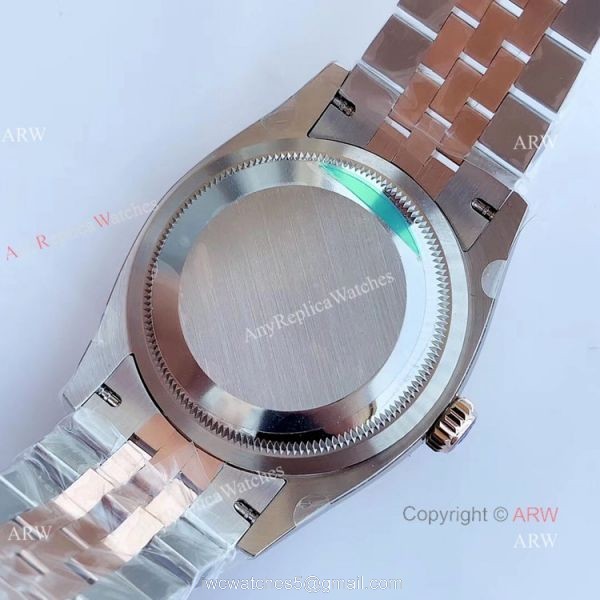EW factory Rolex Computer Face Datejust 36 Two Tone Rose Gold Jubilee Chocolate Dial Watch 6