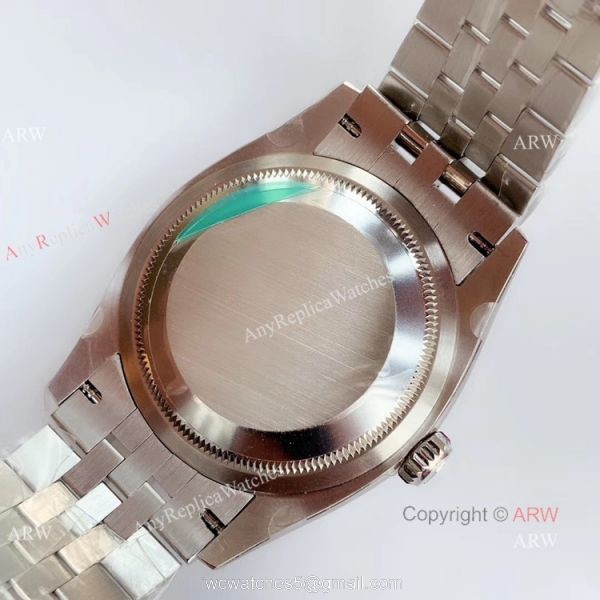 EW factory Copy Rolex Datejust 36mm Black Face SS Jubilee Band Watch 6