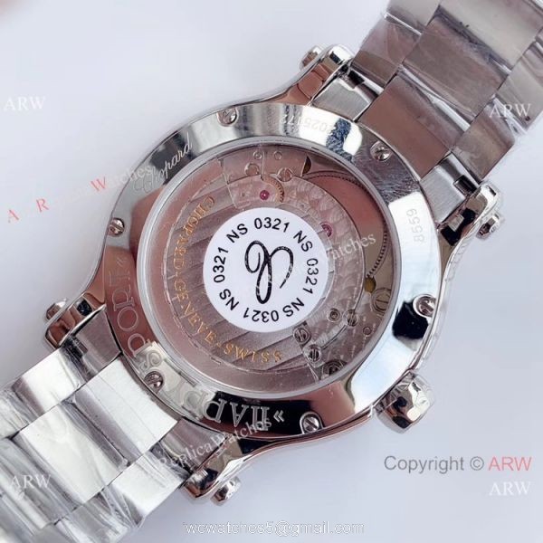 YF Swiss Replica Chopard HAPPY SPORT Ladies Watch Stainless Steel Blue Dial 6