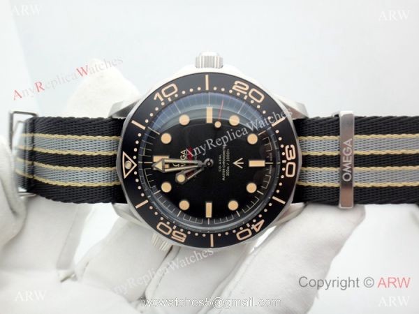 VS Factory Omega Seamaster 007 James Bond &8216;NO TIME TO DIE Watch Nylon Strap 6