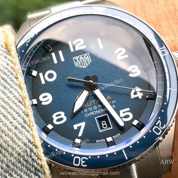 New Style TAG Heuer Autavia Isograph Stainless Steel Green Dial Watches 6