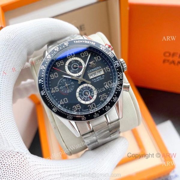 Copy Tag Heuer Carrera Cal 1887 Watch Stainless Steel White Face 6