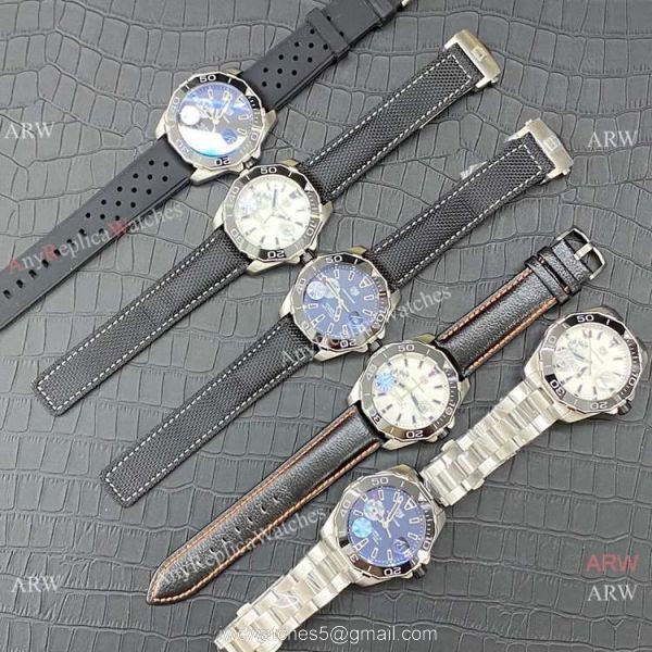 AAA Quality Copy Tag Heuer Aquaracer Calibre 5 White Dial Watches 43mm 6