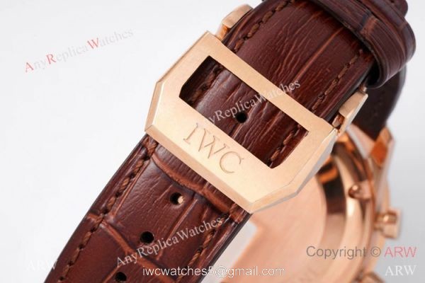 ZF Factory V2 Version IWC Portuguese Chronograph Watch Rose Gold White Dial 6