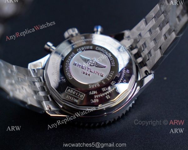 Swiss Replica Breitling Old Navitimer Stainless Steel Watch 7750 Movement 6
