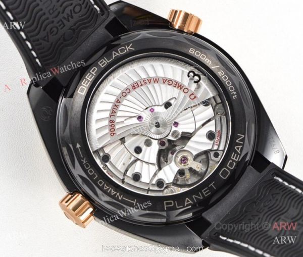 VS Factory Replica Omega Planet Ocean Deepsea King Black Ceramic Watch 6