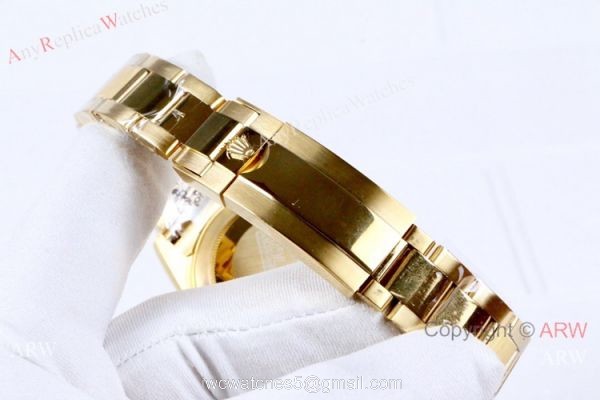 42mm Rolex Daytona Rainbow Replica Watch Gold Case Diamond Dial 6