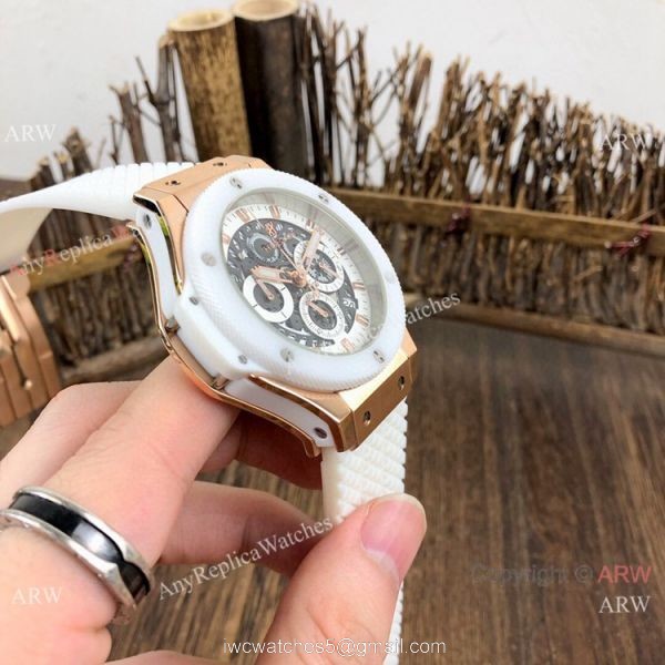 Copy Hublot Big Bang Evolution 44mm Watches Rose Gold Ceramic Bezel 6