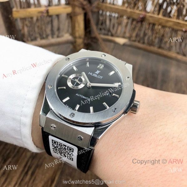 Fake Hublot Classic Fusion SS Black Dial Watches 42mm 6