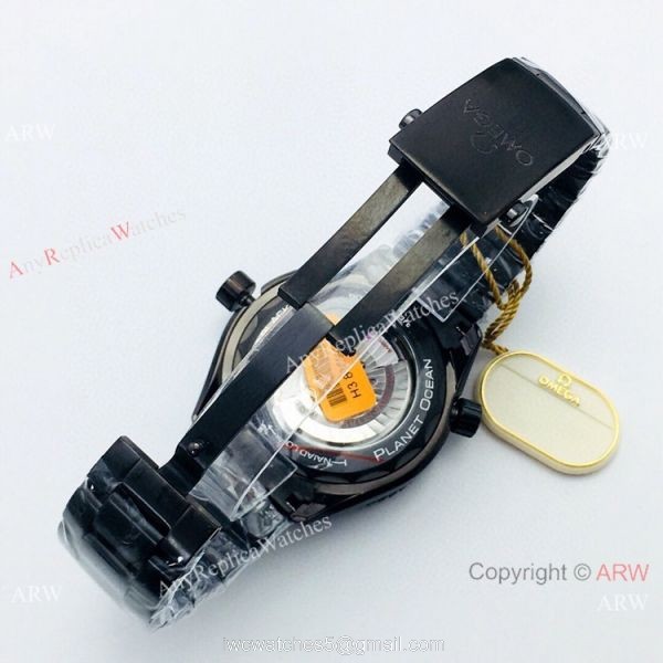 Swiss OE Factory Omega Planet Ocean Deep Black 600m All Black Watch Omega Seamaster Super Clone 6