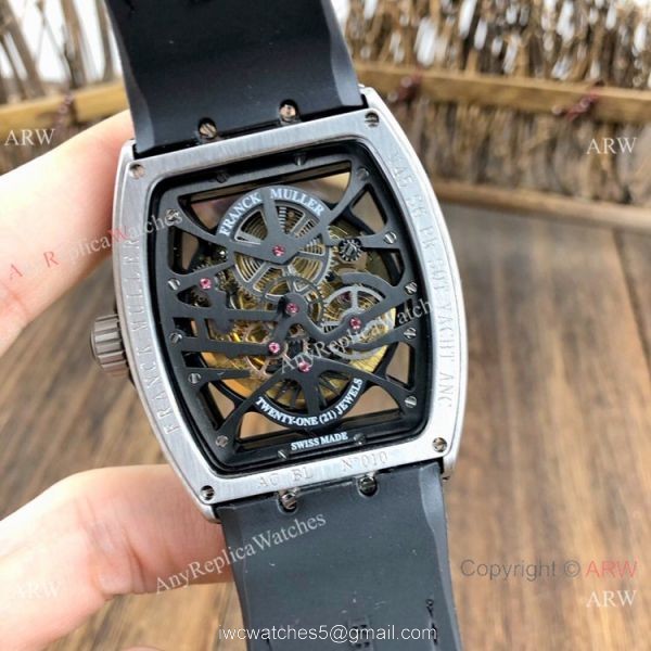 New Copy Franck Muller Vanguard Yachting Anchor Men Watch Skeleton Dial 6