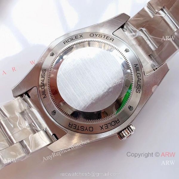 Noob Factory Swiss 2836 Rolex Milgauss 116400GV-72400 Black Dial Replica Watch 6