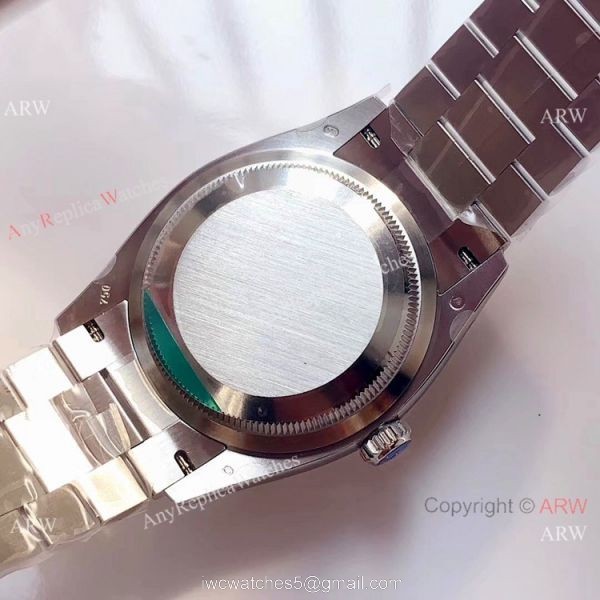 (EW)Swiss 3255 Rolex Day Date 36mm Watch Stainless Steel President Blue Dial 6