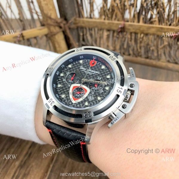 Replica Lamborghini Wheels 2990-2 Red Bezel Men Chronograph Watch 6
