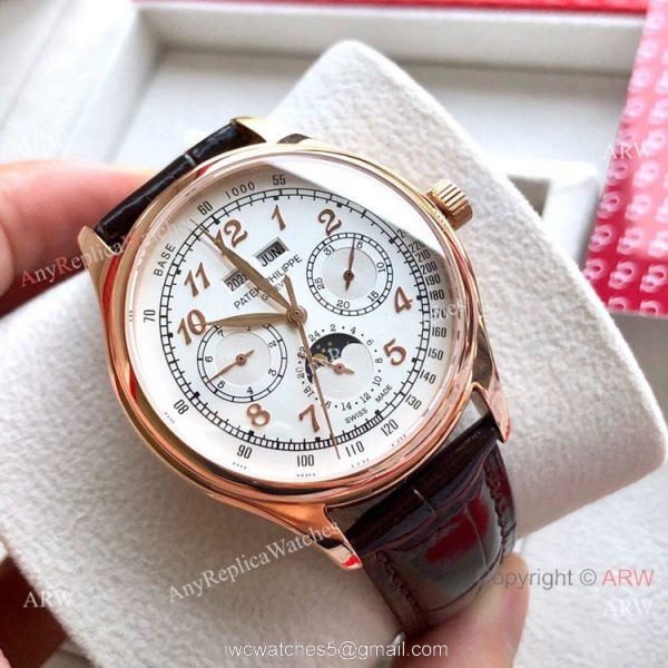 Swiss Replica Patek Philippe Base 1000 SS White Dial Watches 6