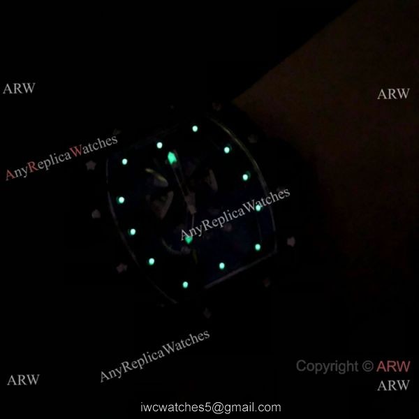 Swiss Quality Richard Mille RM52-06 Rose Gold SKULL Dial Watches Carbon Case 6
