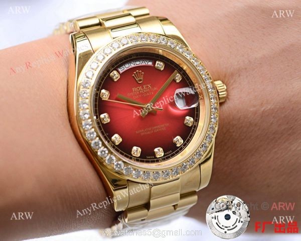 NEW UPGRADED Fake Presidential Rolex Day date II Red Dial Watch 6