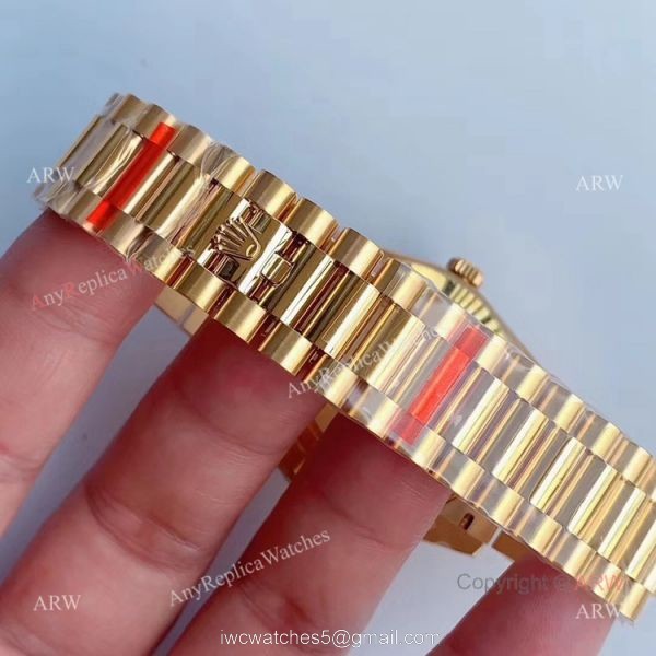 Noob Factory V3 Replica Rolex Day-Date ii 41 Yellow Gold Watch Swiss 3255 Movement 6