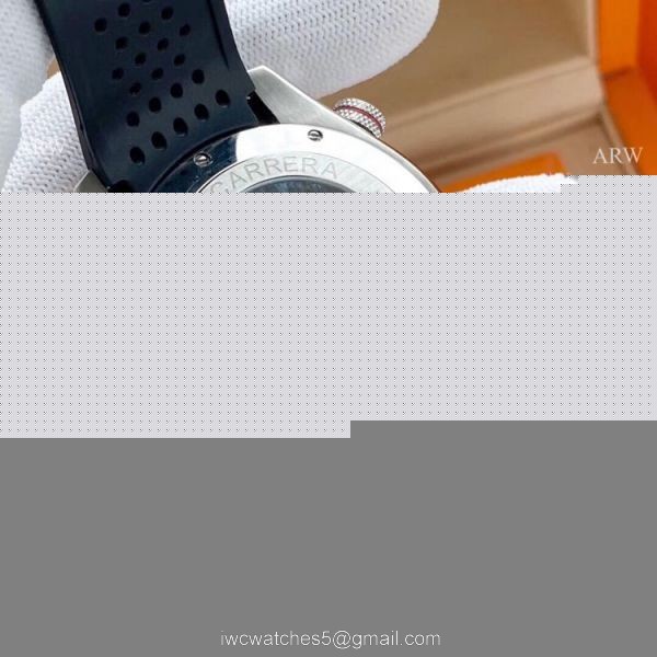 Copy Tag Heuer Grand Carrera Calibre 36 White Face Watch Rubber Strap 6