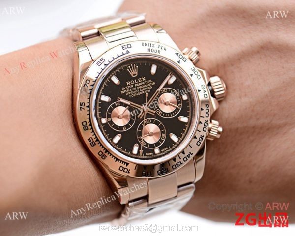 Rose Gold Rolex Daytona Automatic Replica Watch 40mm 6