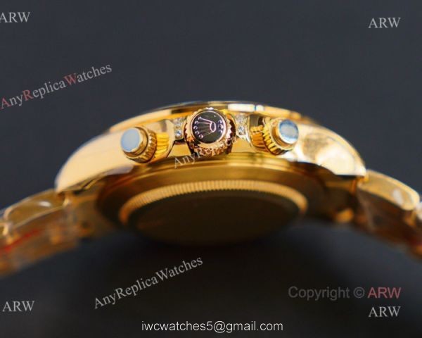 JH Factory Replica Rolex Tiger Eye Rose Gold Rolex Daytona 116588 TBR Diamond Watch 6