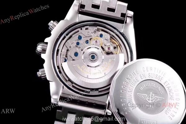 Swiss Breitling 1884 Replica Chronometre Certifie Stainless Steel Grey Dial Mens Watch 6