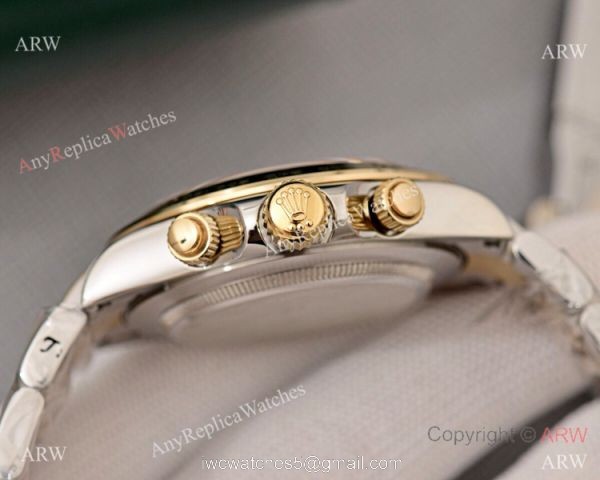 Copy Rolex Cosmograph Daytona 40 Watch Brown Dial with Diamond Markers 6