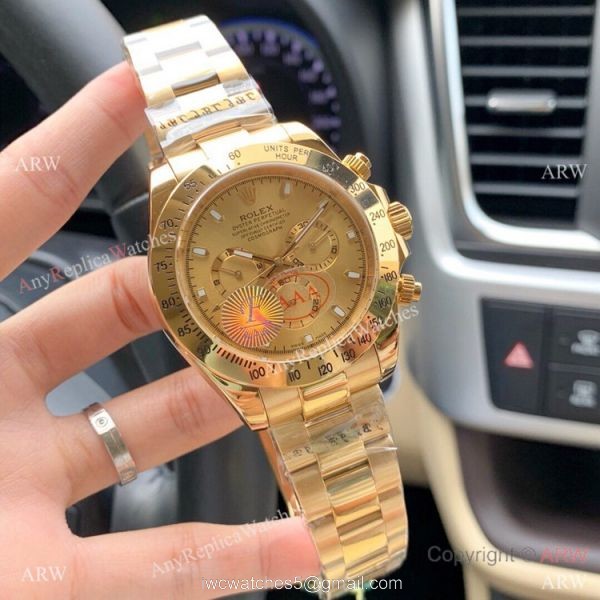 Yellow Gold Rolex Daytona Watch 43mm High Quality 6