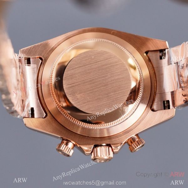 Swiss Quality Copy Rolex Rose Gold Daytona 40 Watch Black Ceramic Bezel Chocolate Dial 6