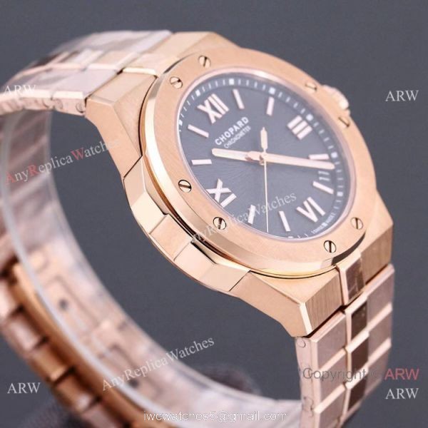 Swiss Replica Chopard Alpine Eagle Men Watch 41mm Blue Dial Rose Gold 6
