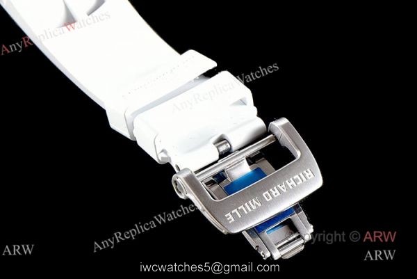 KV Factory Knockoff Richard Mille RM011-03 White Ceramic Automatic Watch 6