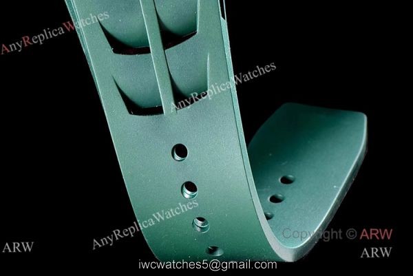 KV Factory Knockoff Richard Mille Green Rubber White Ceramic Replica Watch RM11-03 6